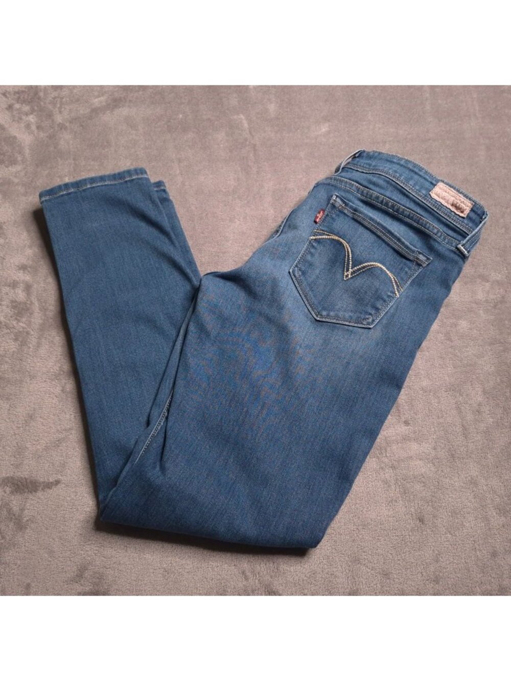 Levis Womens Skinny Jeans 11 Demi Curve Low Rise Medium Wash Stretch Pockets